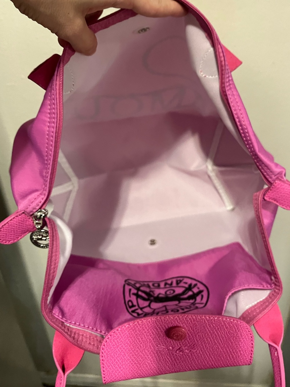 Longchamp Pink 'Amour' Printed Tote Bag - Picture 11 of 15